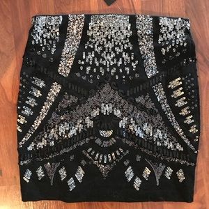 New (with tags) black sequin skirt